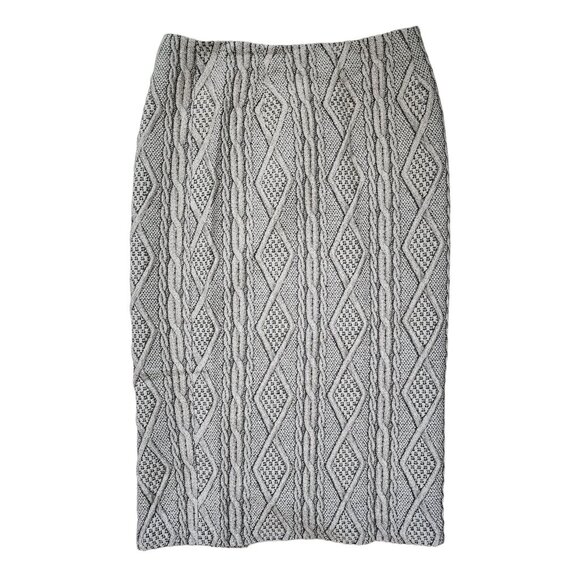 TIBI NWT Brown Pencil Skirt Textured Beige Straight 0 - Picture 1 of 4